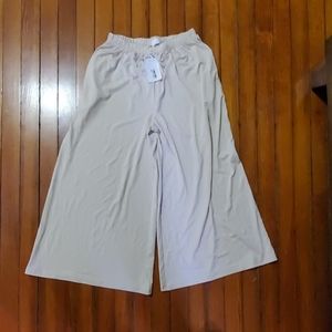 Beige/cream wide leg pants NWT